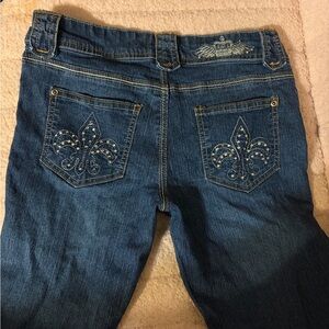 Women's Blue Embellished Jeans
